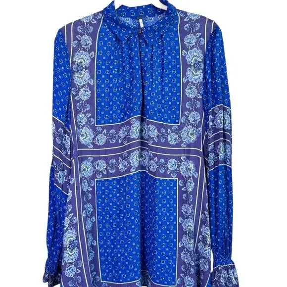 Free People Changing Times Oversized Print Tunic Top